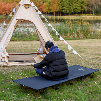 Tumeng εξωτερικό εξαιρετικά ελαφρύ κρεβάτι κατασκήνωσης φορητό εξωτερικό κάμπινγκ μονόκλινο μεσημεριανό διάλειμμα αεροπορίας πτυσσόμενο κρεβάτι από κράμα αλουμινίου