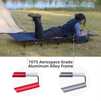 Tumeng εξωτερικό εξαιρετικά ελαφρύ κρεβάτι κατασκήνωσης φορητό εξωτερικό κάμπινγκ μονόκλινο μεσημεριανό διάλειμμα αεροπορίας πτυσσόμενο κρεβάτι από κράμα αλουμινίου