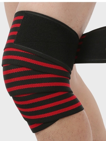 Rugalmas kötszer térdvédő guggolás súlyemelés tekercselés nyomás alatt álló lábvédő fitnesz edző térdpánt kültéri sportvédő
