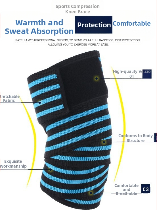 Chránič kolien s elastickým obväzom, drep, zdvíhanie závaží, navíjanie, tlakový chránič nôh, fitness tréning, kolenný popruh, chránič vonkajších športov