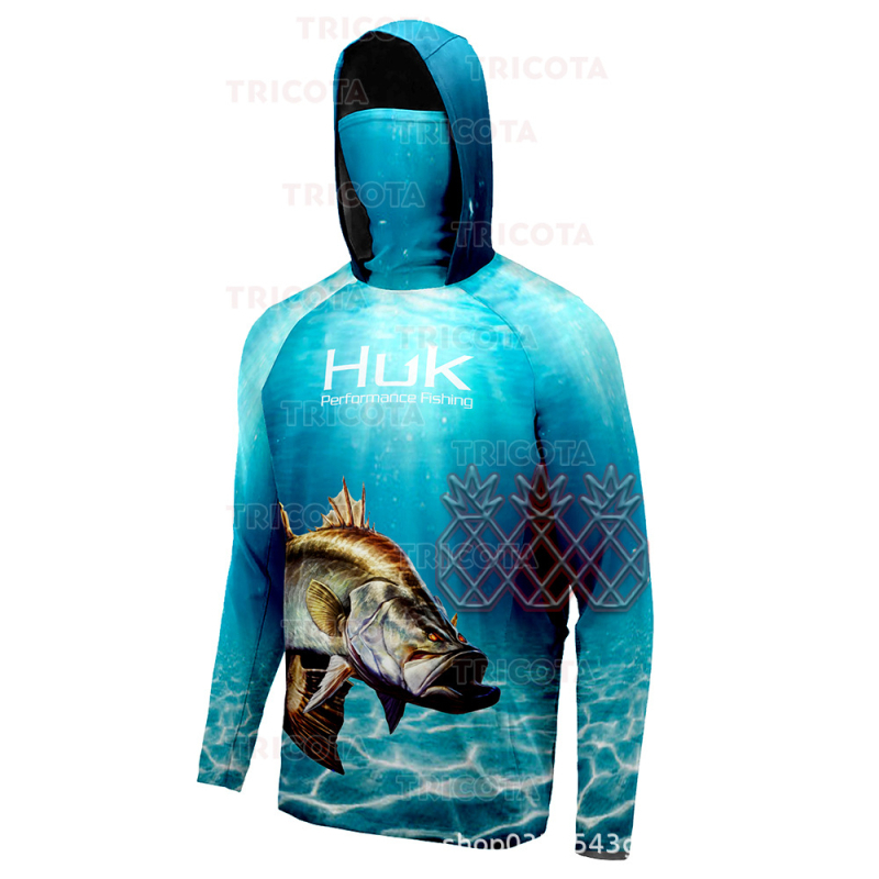 Huk kalastuspükste kapuutsiga kevad- ja suvepükste uued pikkade varrukatega kapuutsiga kalastusriided