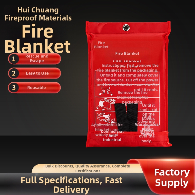 Klaaskiust tulekustutustekk Escape Emergency tekk Kodumajapidamises kasutatav tulekustutustekk Tehase erivarustus