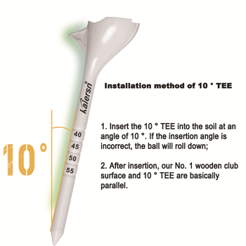 Kaiersn Golf TEE σε κουτί 10° Golf Tee ανθεκτικό κάθισμα γκολφ με ζυγαριά