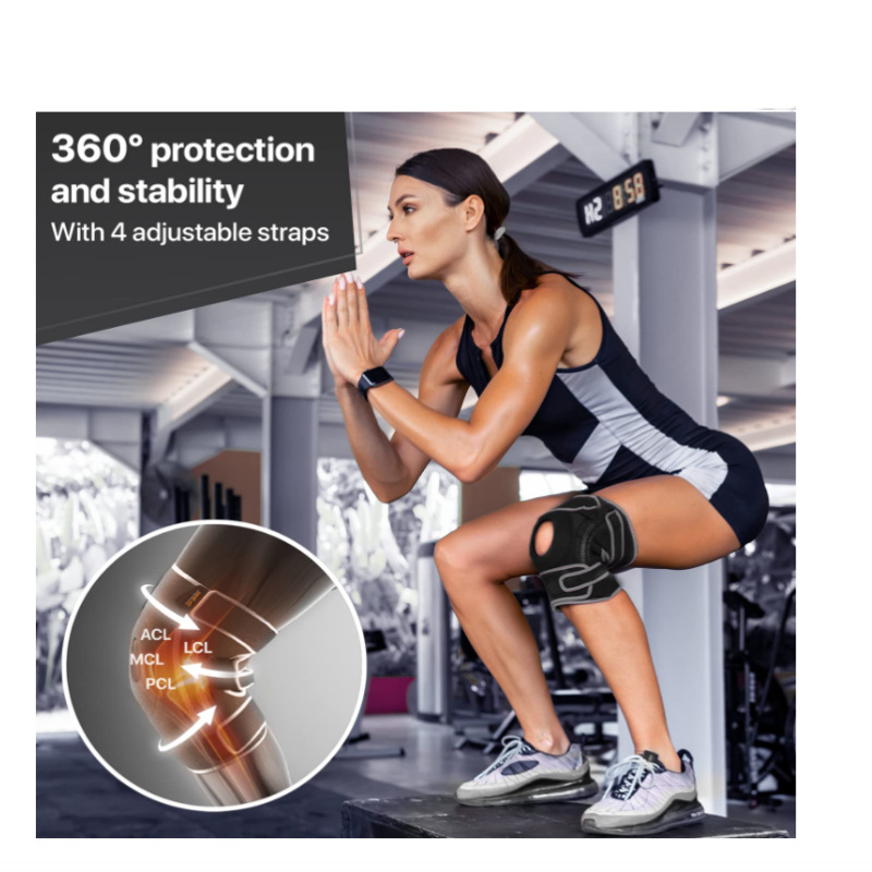 Új térdtartó oldalstabilizátor és térdkalács gélpárna csúszásgátló térd sport térdvédő Amazon Cross-Border