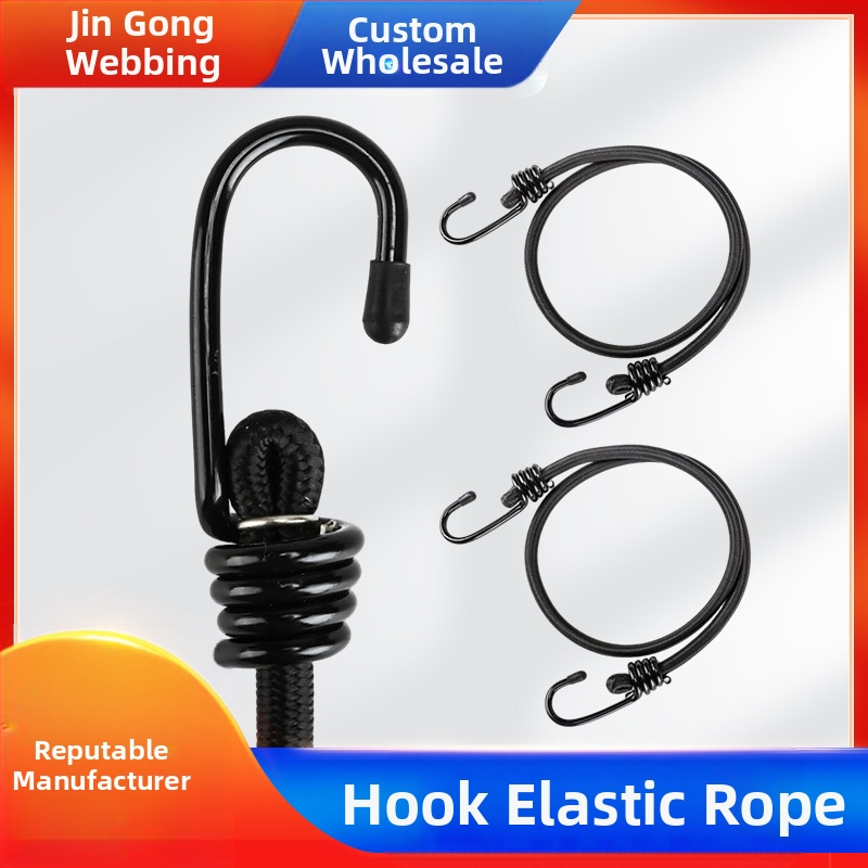 Elastinga, elastinga, elastinga virvė su kabliu motociklo rišimo virve Elastinė bagažo virvė, poliesterio lateksas, didmeninė prekyba sandėlyje