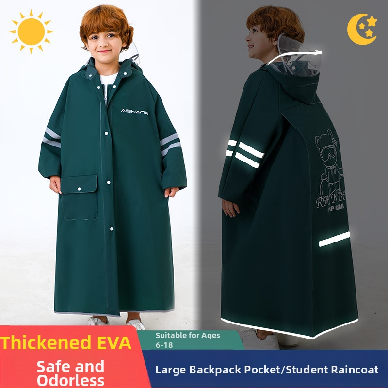 Детски дъждобран, ученици от прогимназията, ученици от началното училище, мъже, деца от средното училище, 6-18 години, цяло тяло, предпазване от дъжд, специална поносима ученическа чанта