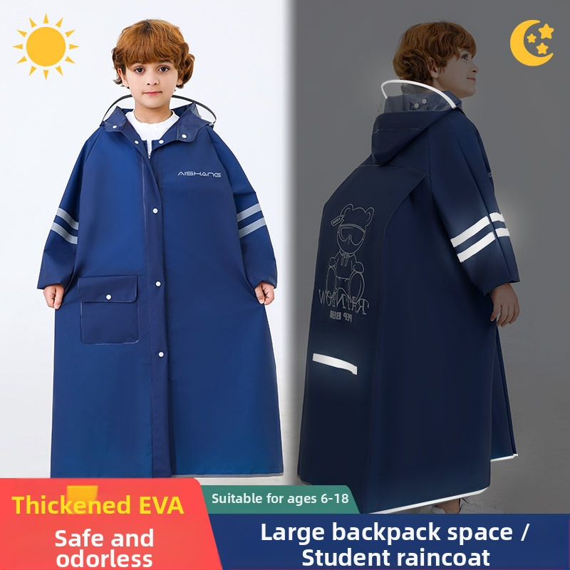Детски дъждобран, ученици от прогимназията, ученици от началното училище, мъже, деца от средното училище, 6-18 години, цяло тяло, предпазване от дъжд, специална поносима ученическа чанта