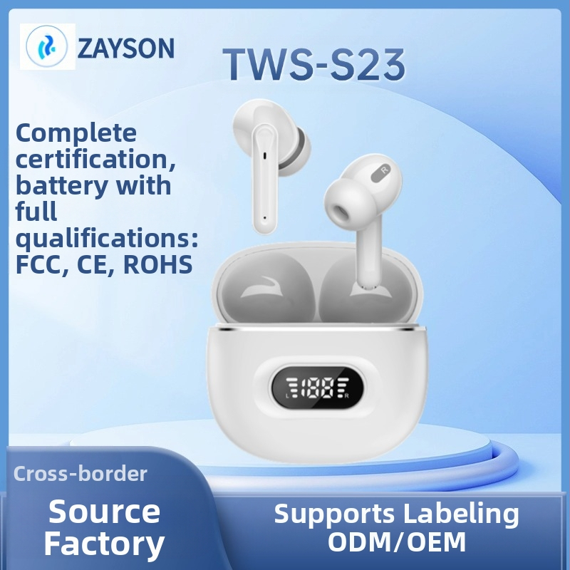 Bezdrôtové slúchadlá Tws Cross-Border Private Model S23 s Bluetooth 5.3, stereo redukciou šumu, digitálnym displejom, slúchadlá s dobrou kvalitou zvuku