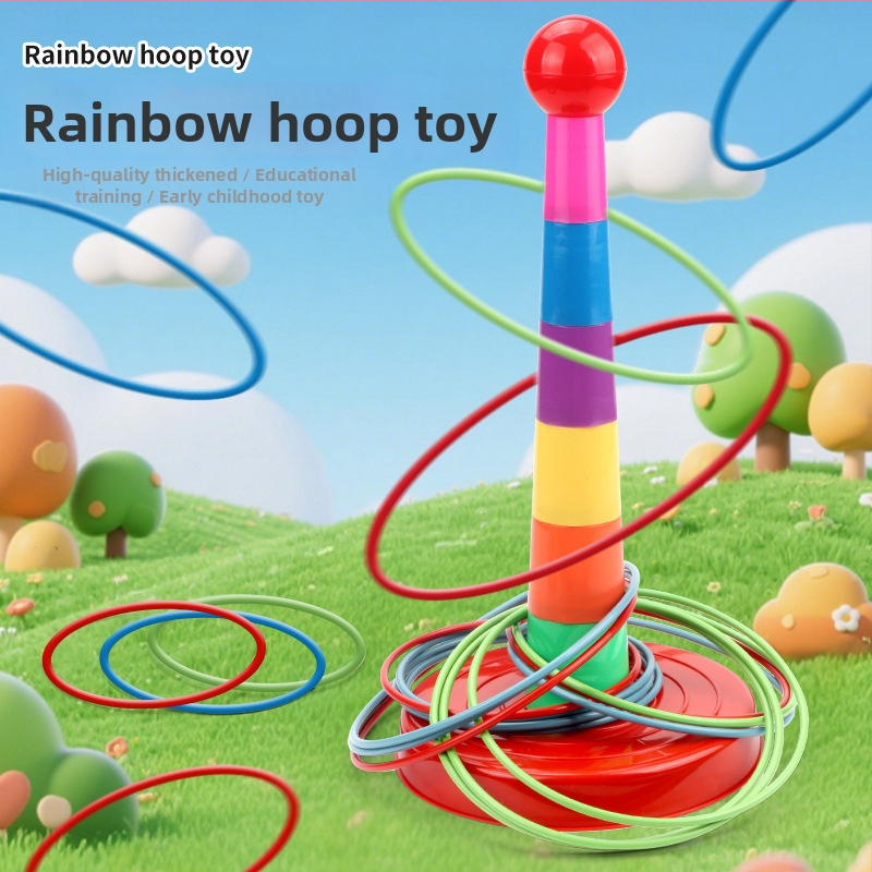 Детска игра за хвърляне на пръстен, играчка за подреждане, музика родител-дете, интерактивна вътрешна и външна игра с пъзел, състезателна игра с пръстен, партида
