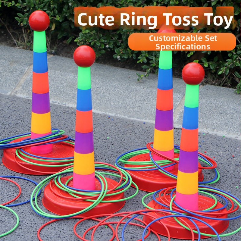 Детска игра за хвърляне на пръстен, играчка за подреждане, музика родител-дете, интерактивна вътрешна и външна игра с пъзел, състезателна игра с пръстен, партида