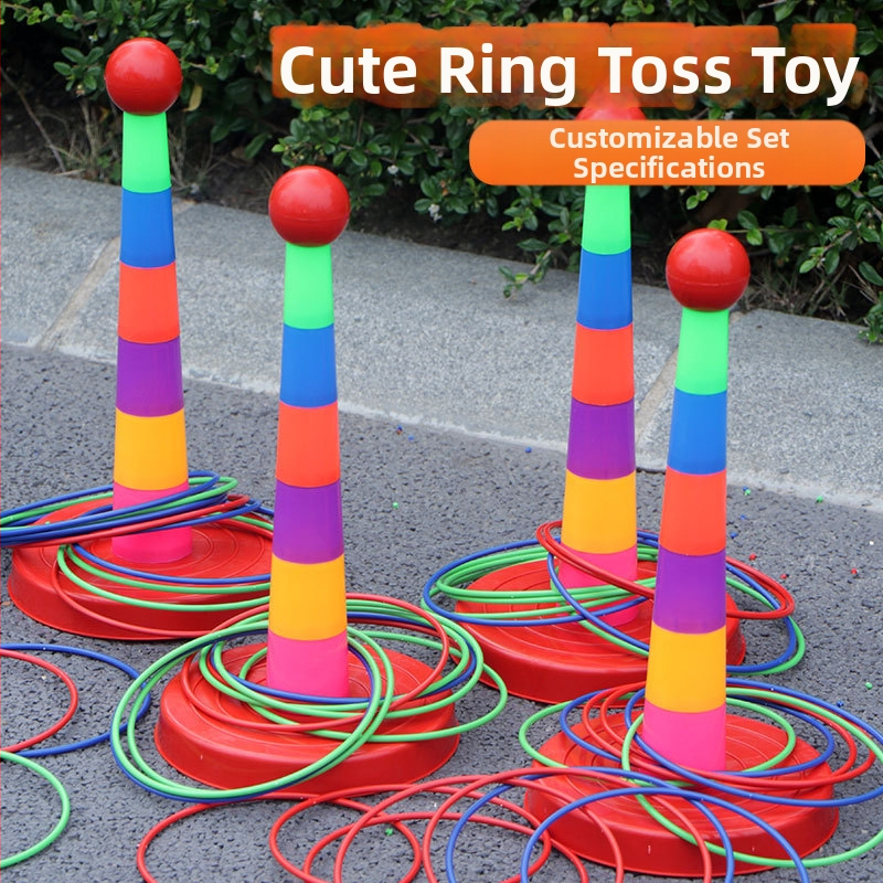 Детска игра за хвърляне на пръстен, играчка за подреждане, музика родител-дете, интерактивна вътрешна и външна игра с пъзел, състезателна игра с пръстен, партида