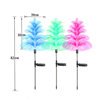 Ηλιακό Jellylight Εξωτερική Αδιάβροχη Πολύχρωμη Λάμπα Οπτικών Ινών Χριστουγεννιάτικη Αυλή Κήπου Διακοσμητική Λάμπα Τοπίου Ατμόσφαιρας