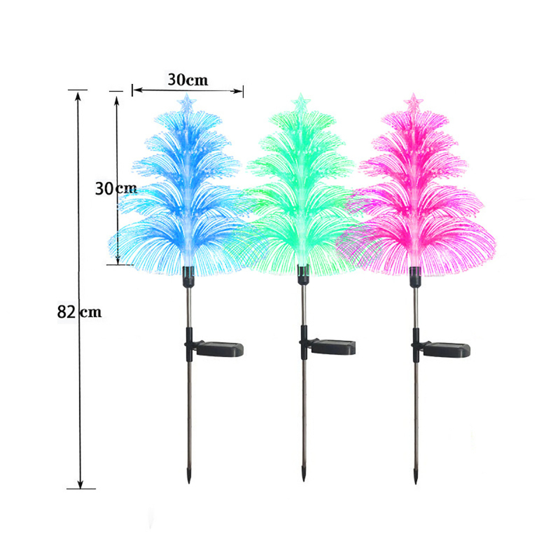 Napelemes Jellylight kültéri vízálló színes száloptikai lámpa karácsonyi udvari kert dekoratív hangulatú tájlámpa