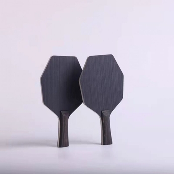 Ρακέτα πινγκ πονγκ ρακέτα εργοστασίου άμεσης τεχνολογίας από έβενο, επτά στρώσεων ξύλινη εξαγωνική λαβή βάσης σε σχήμα λαβής