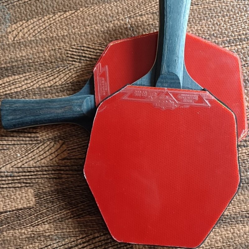 Ρακέτα πινγκ πονγκ ρακέτα εργοστασίου άμεσης τεχνολογίας από έβενο, επτά στρώσεων ξύλινη εξαγωνική λαβή βάσης σε σχήμα λαβής