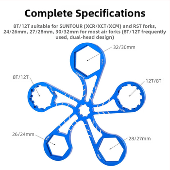 Κλειδί εγκατάστασης και αφαίρεσης καλύμματος ώμου μπροστινού πιρουνιού αμορτισέρ ποδηλάτου βουνού Toopre, εργαλείο επισκευής πολλαπλών λειτουργιών