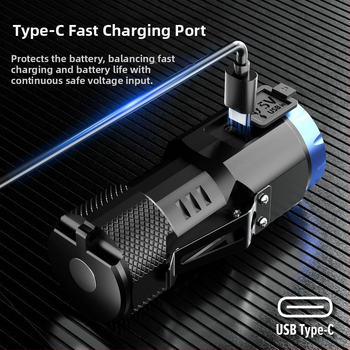 Μίνι φακός ισχυρός, φορητός, όλα-σε-ένα, εξωτερικού χώρου, επαναφορτιζόμενος, μακράς διάρκειας, μαγνητικός αναρρόφησης LED, μικρός κώνος