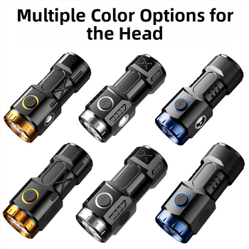 Μίνι φακός ισχυρός, φορητός, όλα-σε-ένα, εξωτερικού χώρου, επαναφορτιζόμενος, μακράς διάρκειας, μαγνητικός αναρρόφησης LED, μικρός κώνος