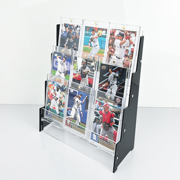 Suport de afișare a cărților Star, suport acrilic transfrontalier pentru cărți de baseball, suport de depozitare pentru cărți de colecție cu trei straturi, en-gros