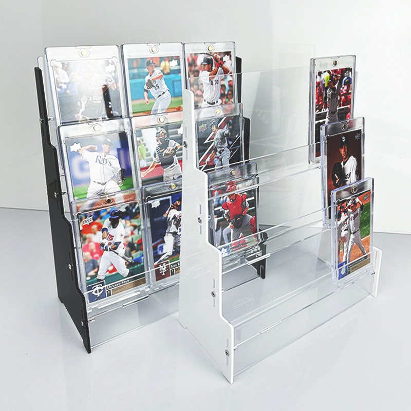 Suport de afișare a cărților Star, suport acrilic transfrontalier pentru cărți de baseball, suport de depozitare pentru cărți de colecție cu trei straturi, en-gros