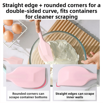 Gamykloje sandėlyje esantis silikoninis grandiklis, silikoninis, aukštai temperatūrai atsparus torto kremo mentelės grandiklis, integruotas buitinis kepimo įrankis