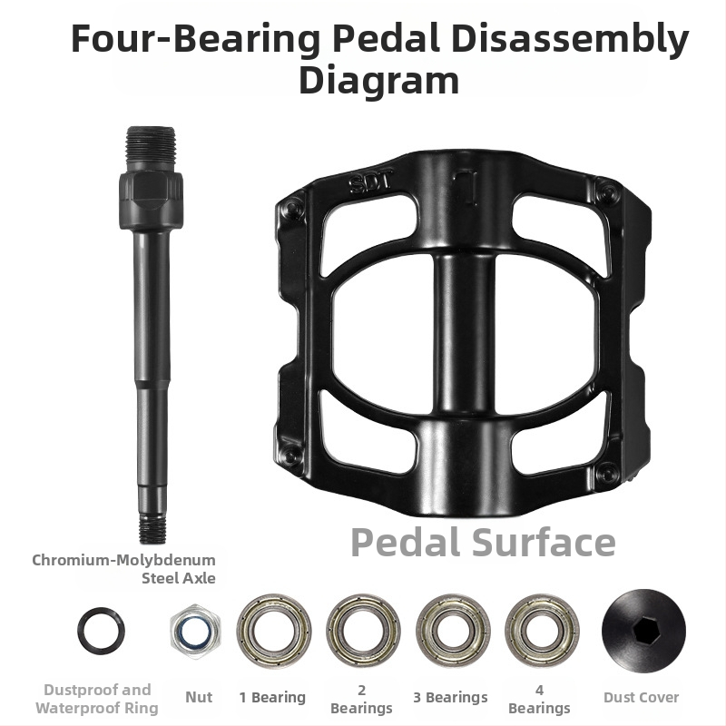 Педали за планински велосипед Sipeilin с лагери, универсални сгъваеми аксесоари за пътни велосипеди
