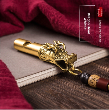 Vintage síp kulcstartó medál autókulcs kínai stílusú kreatív síp hordozható túlélő kis rézáru nagykereskedelem