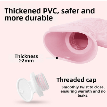 Lexier Long Θερμοσίφωνας Γεμιστό με Νερό, Μεγάλο Πυκνό Υφασμάτινο Κάλυμμα, Αντιεκρηκτικό PVC Γεμιστό με Νερό, Χαριτωμένο Θερμαντικό Χεριών Χονδρικής