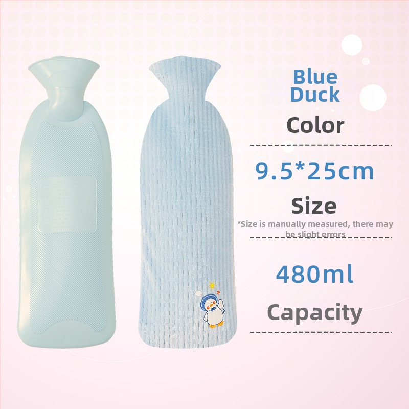 Lexier Long Θερμοσίφωνας Γεμιστό με Νερό, Μεγάλο Πυκνό Υφασμάτινο Κάλυμμα, Αντιεκρηκτικό PVC Γεμιστό με Νερό, Χαριτωμένο Θερμαντικό Χεριών Χονδρικής