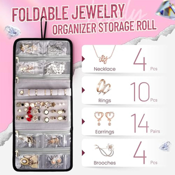 σε απόθεμα τσάντα καλλυντικών ταξιδιού τσάντα αποθήκευσης 4 αποσπώμενα κουτιά 1 ρολό φινιρίσματος κοσμημάτων πολλαπλές τσάντες αποθήκευσης