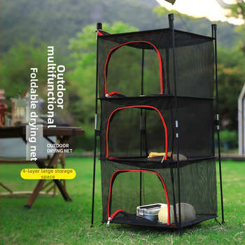 Lauko kempingo stalo reikmenų laikymo ventiliacijos tinklas dubeniui ir baseinui, 4 sluoksnių laikymo tinklas, daugiafunkcis džiovinimo tinklas drabužių krepšiui