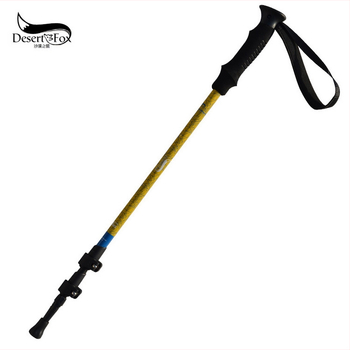 Trekingová palica z hliníkovej zliatiny, profesionálna, vonkajší zámok, ultraľahká 7075 skladacia, zaťahovacia, vonkajšia, barlová, lezecká palica