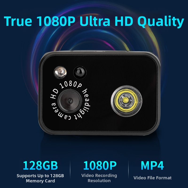 D7 Челно монтирана осветителна камера с LED фарове, рекордер за инспекция на фарове, външна велосипедна спортна камера, изглед от първо лице