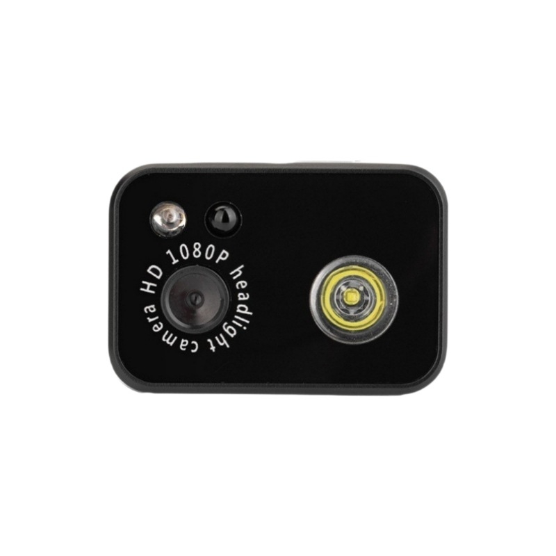 D7 fejre szerelhető világítókamera LED-es fényszóró-ellenőrző felvevő kültéri kerékpáros sportkamera első személyű nézetben