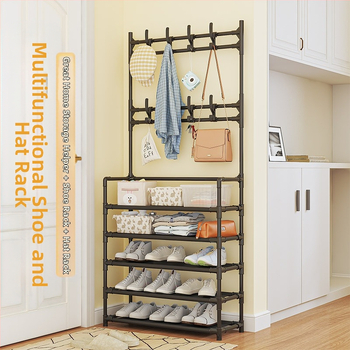 Xiyin TEMU saali kingariiul, kingad ja mütsid, integreeritud riidepuu, lihtne hoiuriiul, mitmekihiline mantliriiul