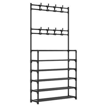 Xiyin TEMU saali kingariiul, kingad ja mütsid, integreeritud riidepuu, lihtne hoiuriiul, mitmekihiline mantliriiul