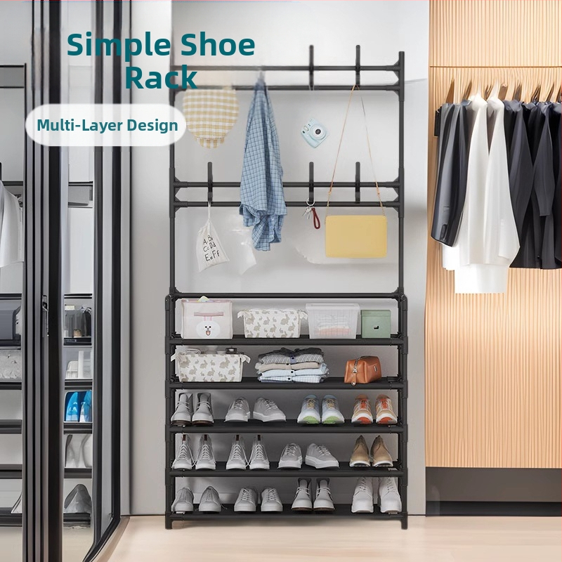 Xiyin TEMU saali kingariiul, kingad ja mütsid, integreeritud riidepuu, lihtne hoiuriiul, mitmekihiline mantliriiul