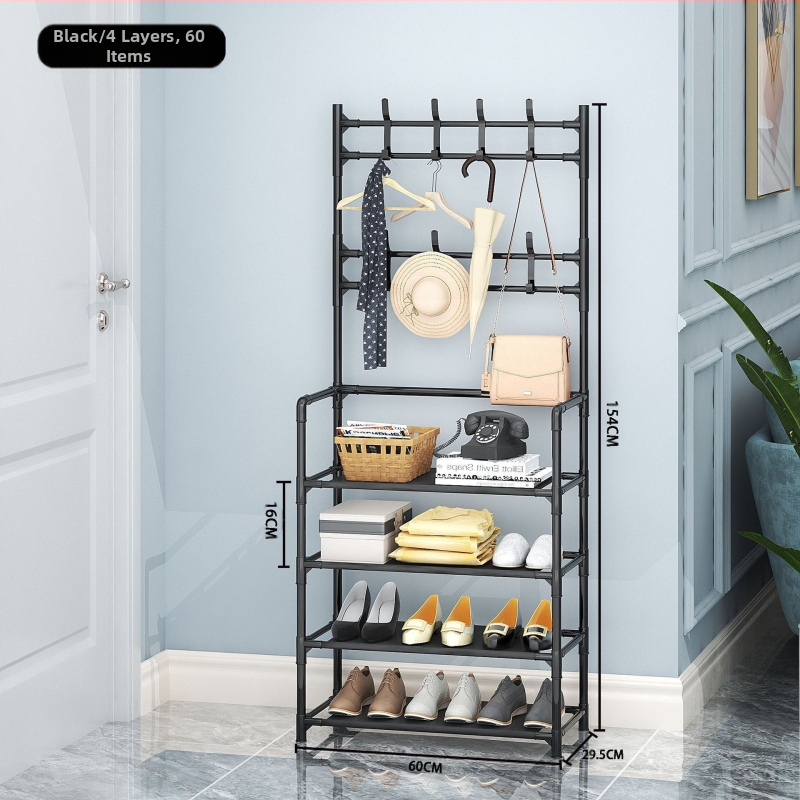 Xiyin TEMU saali kingariiul, kingad ja mütsid, integreeritud riidepuu, lihtne hoiuriiul, mitmekihiline mantliriiul