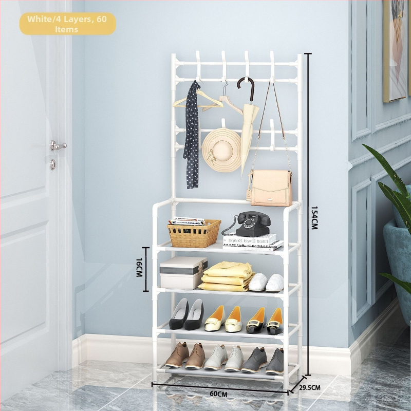 Xiyin TEMU saali kingariiul, kingad ja mütsid, integreeritud riidepuu, lihtne hoiuriiul, mitmekihiline mantliriiul