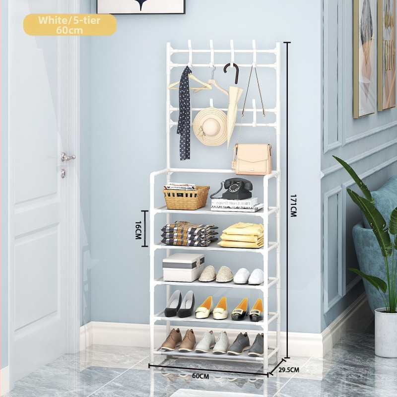 Xiyin TEMU saali kingariiul, kingad ja mütsid, integreeritud riidepuu, lihtne hoiuriiul, mitmekihiline mantliriiul