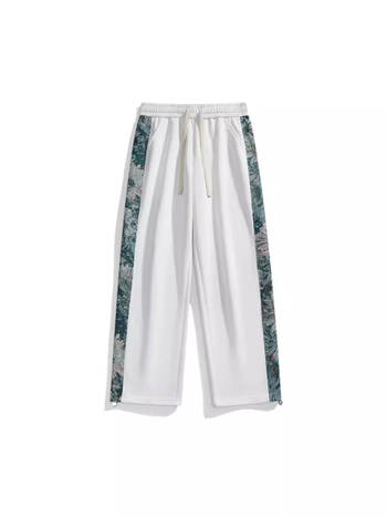 Amerikai stílusú, főutcai, divatos márkás nadrág, férfi tavaszi és őszi, szövetből készült, laza, lezser, egyenes, széles szárú, sportnadrág