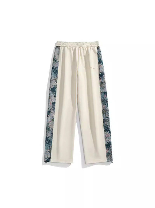 Amerikai stílusú, főutcai, divatos márkás nadrág, férfi tavaszi és őszi, szövetből készült, laza, lezser, egyenes, széles szárú, sportnadrág