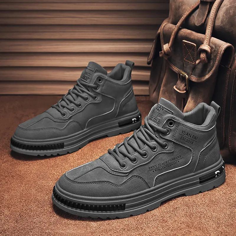 Férfi cipők 2023 Ősz Új Kopásálló Alkalmi Sportcipők Munkahelyi Divat Könnyű Sokoldalú Szennyeződésálló Munkavédelmi Cipők