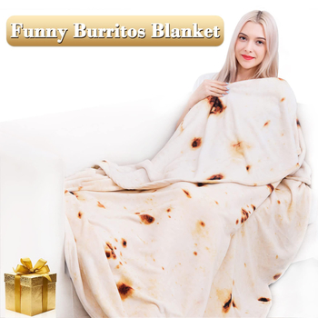 Ζεστή πώληση Amazon στρογγυλή μεξικάνικη κουβέρτα πίτσας burrito φανέλας για μεσημεριανό διάλειμμα καναπέ κλιματισμό μικρή κουβέρτα