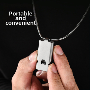 Σφυρίχτρα τριών σωλήνων από καθαρό τιτάνιο, από κράμα τιτανίου, υψηλής ποιότητας ντεσιμπέλ για υπαίθριες δραστηριότητες