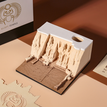 Ημερολόγιο 2025 Αρχαίος Αιγυπτιακός Ναός Wenchuang Στολίδια, Σχιζόμενα Σημειώματα Post-it, Τρισδιάστατα Στερεοσκοπικά Εβδομαδιαία Ημερολόγια, Σημειώσεις Χάρτινης Σκάλισης