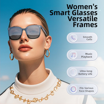 Uued nutikad päikeseprillid ultraviolettkiirguse vastased päikeseprillid musta tehnoloogiaga nutikad prillid saavad muusika kuulamiseks rääkida