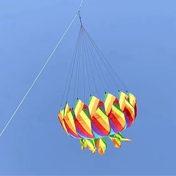 Jauns varavīksnes trīsdimensiju rotējošs ziedu grozs, peldoša aste, lotosa astes kulons, pūķa mīksts kulons bez rāmja