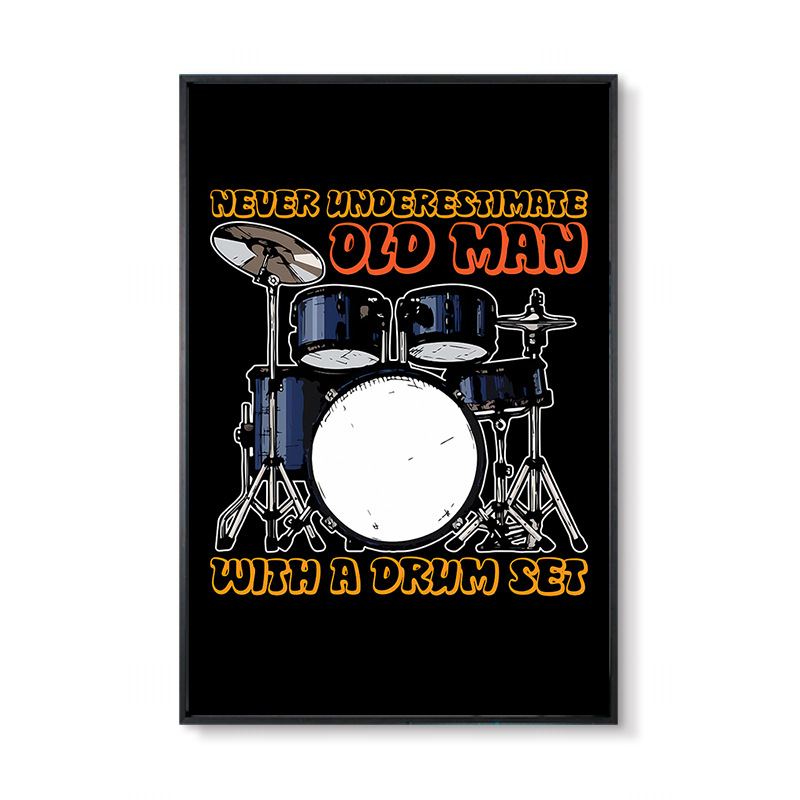 Džässtrummi seinamaaling baarikitarri instrument trummikomplekt selge taust käsi muusika klassiruumi seinakaunistused maalimine