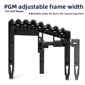 Η βάση μπαστουνιού γκολφ PGM μπορεί να συγκρατήσει εννέα σιδερένιες ράβδους για να μειώσει την πρόσκρουση της κεφαλής της ράβδου, ρυθμιζόμενο πλάτος